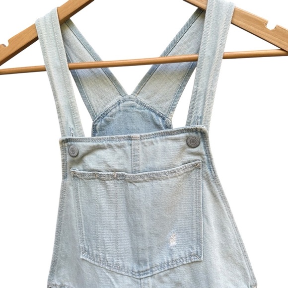 Old Navy girls Light Blue Denim Overalls 4Th July inspired size 14 - Picture 3 of 13